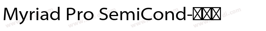 Myriad Pro SemiCond字体转换